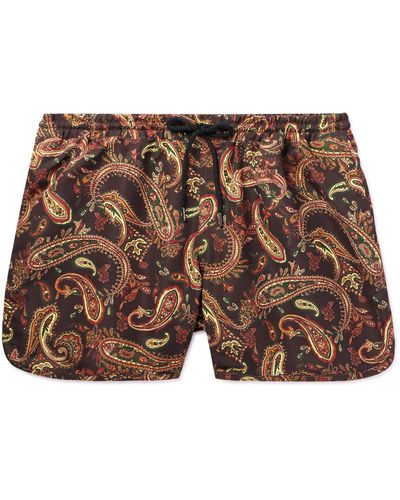 A Kind Of Guise Gili Straight-leg Short-length Paisley-print Recycled Swim Shorts - Brown