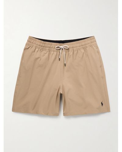 Polo Ralph Lauren Traveller Straight-leg Mid-length Recycled Swim Shorts - Natural