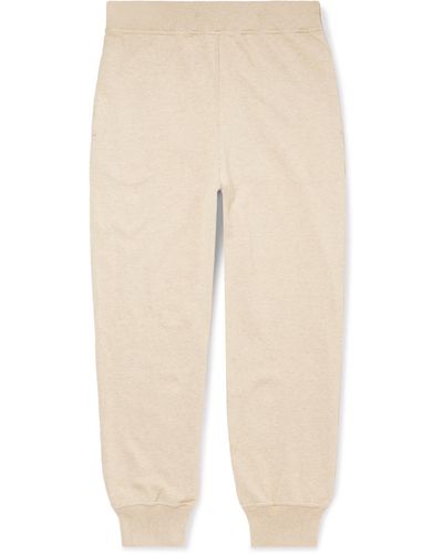 Federico Curradi Tapered Cotton-jersey Sweatpants - Natural