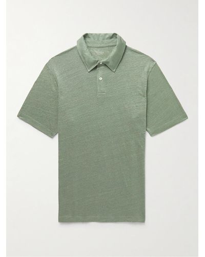 Hartford Linen Polo Shirt - Green