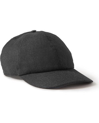 Berluti Embroidered Wool Baseball Cap - Black
