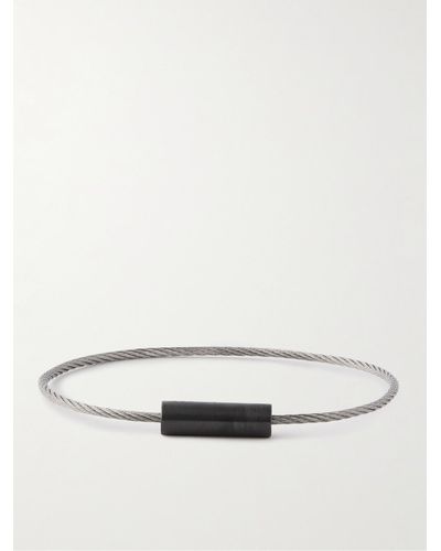 Le Gramme 5g Silver-tone Brushed-ceramic Bracelet - Black