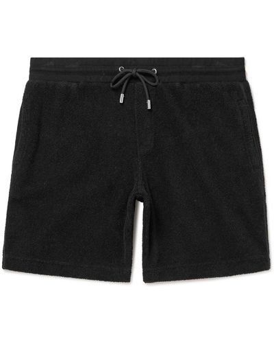 Orlebar Brown Trevone Straight-leg Organic Cotton-terry Drawstring Shorts - Black