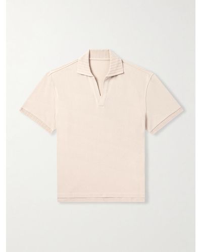 STÒFFA Cotton-piqué Polo Shirt - Natural