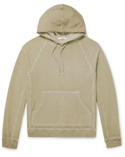 MR P. Cold-dyed Organic Cotton-jersey Hoodie - Natural