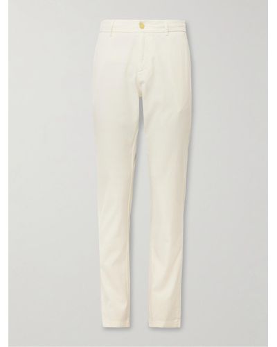 Canali Straight-leg Lyocell-blend Twill Trousers - White