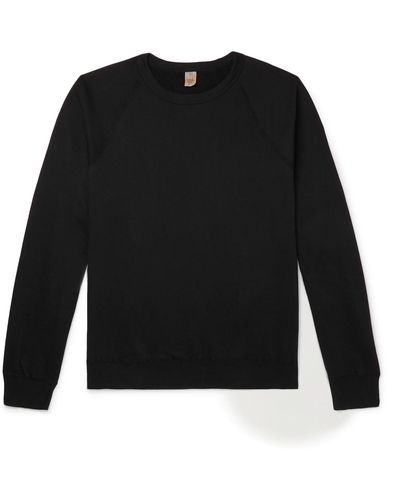 Save Khaki Fleece-back Supima Cotton-jersey Sweatshirt - Black