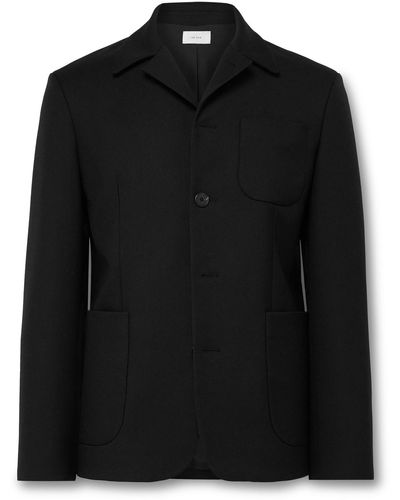 The Row Lionell Slim-fit Wool-twill Jacket - Black