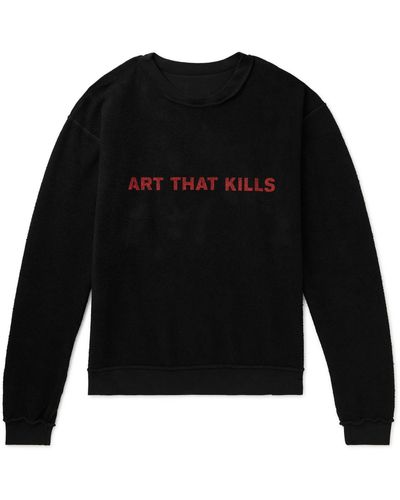 GALLERY DEPT. Art That Kills Reversible Printed Cotton-jersey Sweater - Black