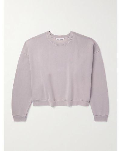 Acne Studios Fester Garment-dyed Cotton-jersey Sweatshirt - Pink