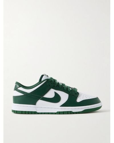 Nike Dunk Low Sneakers aus Leder - Grün