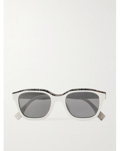 Fendi Bilayer Square-frame Acetate Sunglasses - Natural