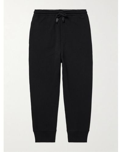 Loewe Tapered Cotton-jersey Sweatpants - Black