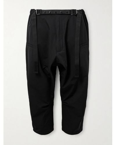 ACRONYM P17-ds Cropped Spiked Belted Schoeller® Dryskintm Trousers - Black
