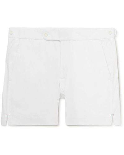 Sid Mashburn Straight-leg Cotton-blend Twill Shorts - White