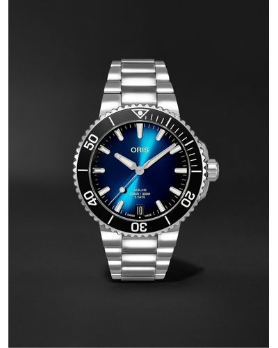 Oris Aquis Date Caliber 400 Automatic 41.5mm Stainless Steel Watch - Black