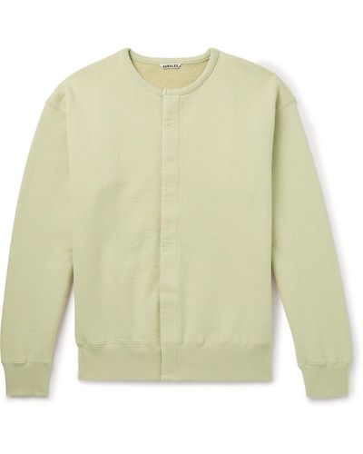 AURALEE Cotton-jersey Cardigan - Green