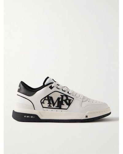 Amiri Sneakers in pelle con finiture in gomma e camoscio con logo applicato Classic Low - Bianco