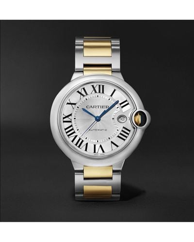 Cartier Ballon Bleu De Automatic 42mm Stainless Steel And 18-karat Gold Watch - Black