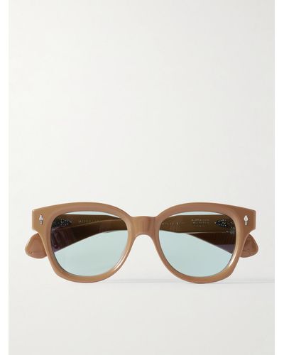 Jacques Marie Mage Mojave Round-frame Acetate Sunglasses - Brown