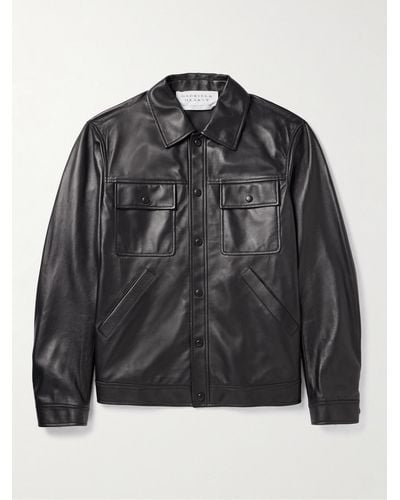 Gabriela Hearst Levy Slim-fit Leather Jacket - Black