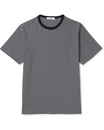MR P. Striped Cotton-jersey T-shirt - Gray