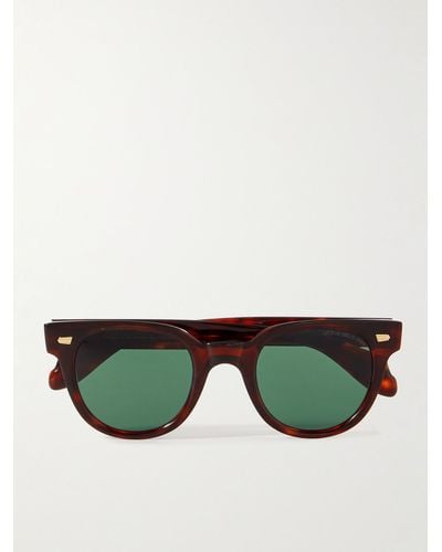 Cutler and Gross 1392 Round-frame Tortoiseshell Acetate Sunglasses - Green