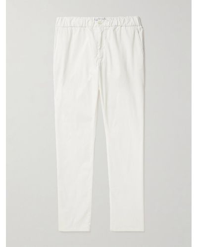 Frescobol Carioca Bruno Straight-leg Cotton-blend Trousers - White