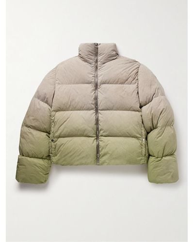 Rick Owens Moncler Cyclopic Quilted Padded Ombré Shell Down Jacket - Natural