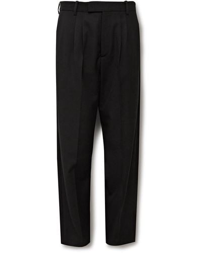 Nili Lotan Emile Slim-fit Pleated Wool Pants - Black