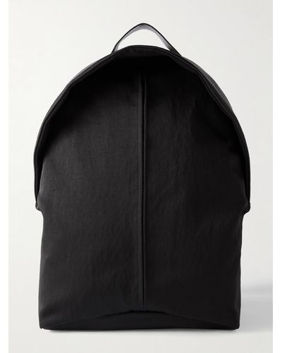 Fear Of God Full-grain Leather-trimmed Nylon Backpack - Black