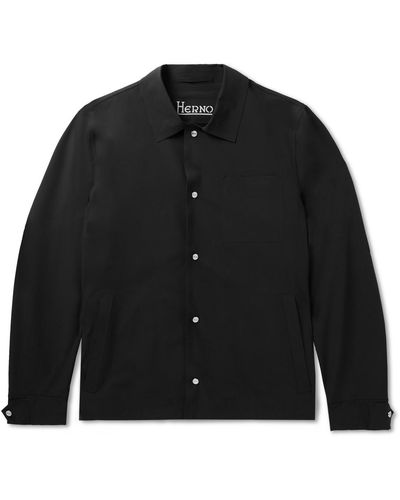 Herno Essence Jersey Overshirt - Black