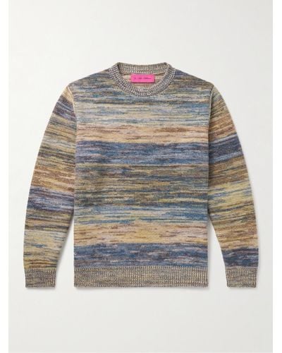 The Elder Statesman Space-dyed Cashmere Sweater - Grey