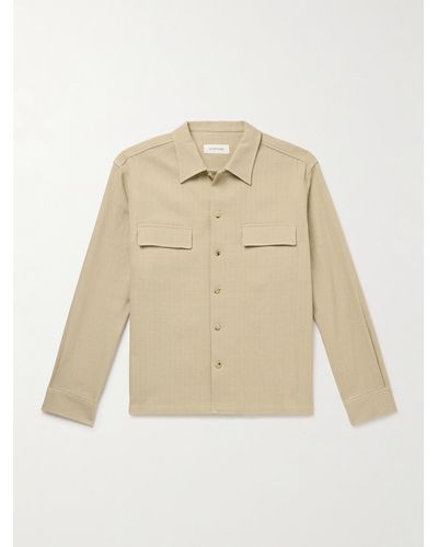 LE17SEPTEMBRE Basketweave Cotton Shirt - Natural