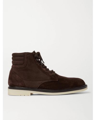 Loro Piana Icer Walk Shearling-lined Suede Boots - Brown