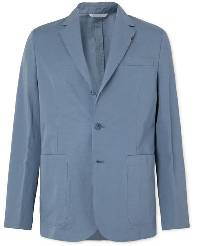 Paul Smith Slim-fit Cotton And Linen-blend Suit Jacket - Blue