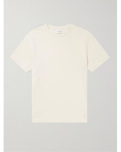 Kingsman T-shirt in jersey di cotone Pima con logo ricamato - Neutro
