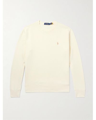 Polo Ralph Lauren Sweatshirt aus Baumwoll-Jersey mit Logostickerei - Natur