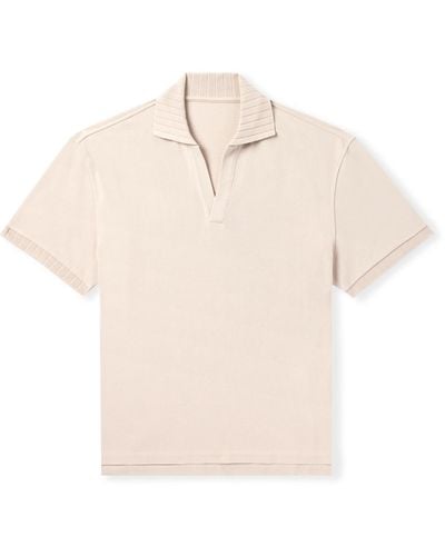 STÒFFA Cotton-piqué Polo Shirt - Natural