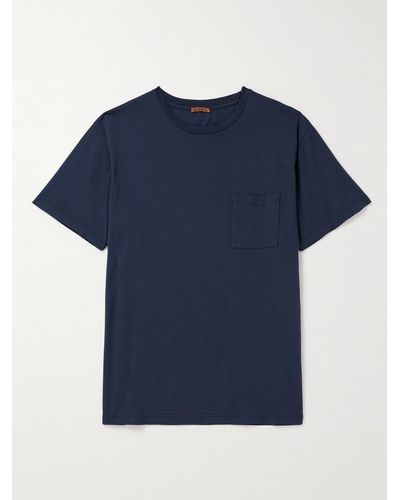 Barena Giro Cotton-jersey T-shirt - Blue