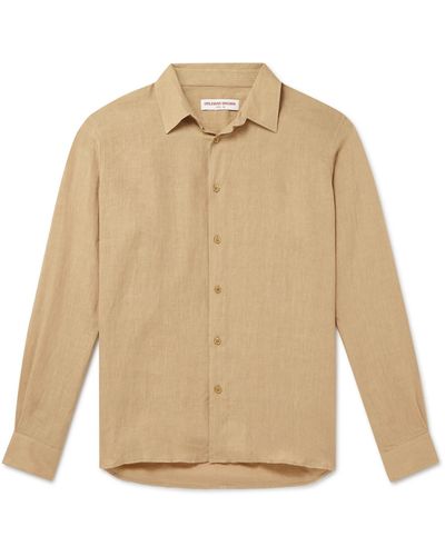 Orlebar Brown Justin Linen Shirt - Natural