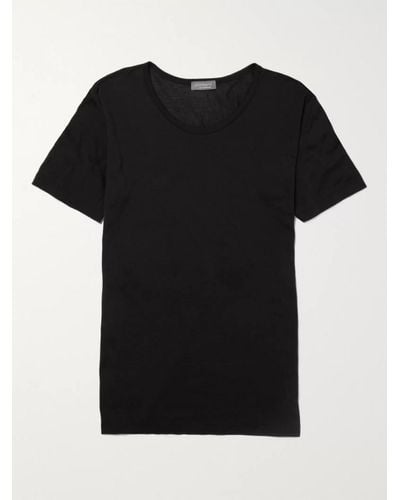Zimmerli of Switzerland Royal Classic Cotton T-shirt - Black