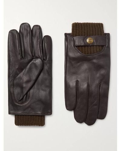 Dents Buxton Touchscreen Leather Gloves - Brown