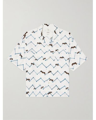 Visvim Copa Camp-collar Printed Crepe Shirt - Grey