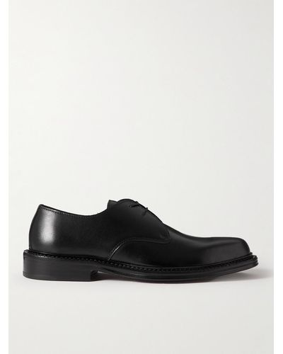 MR P. James Polished-leather Derby Shoes - Black