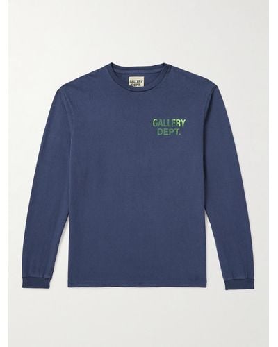 GALLERY DEPT. Souvenir Logo-print Cotton-jersey T-shirt - Blue