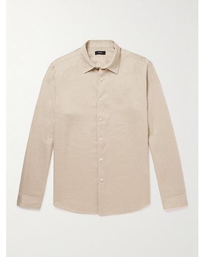 Theory Irving Linen Shirt - Natural