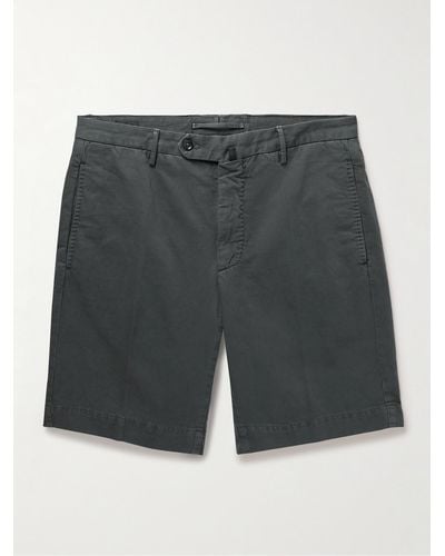 Incotex Venezia 1951 Straight-leg Cotton-blend Twill Bermuda Shorts - Grey