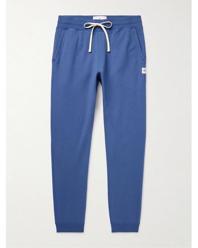 Reigning Champ Tapered Logo-appliquéd Cotton-jersey Joggers - Blue