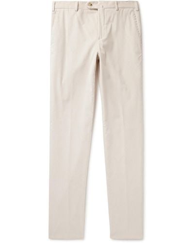 Loro Piana Straight-leg Cotton-corduroy Pants - Natural